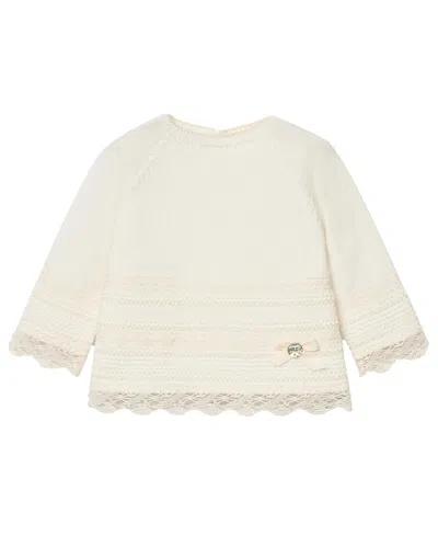 Paz Rodriguez Girls' Paz Sweater - Baby In Cream/beige
