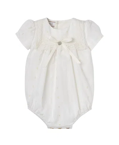 Paz Rodriguez Girls' Paz V26 Romper - Baby In White
