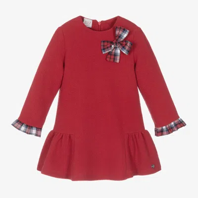 Paz Rodriguez Babies' Girls Red Cotton Jersey Dress
