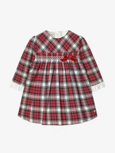 Paz Rodriguez Babies'  Girls Tartan Dress In Red