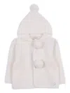 Paz Rodriguez Hooded Pom-pom Wool Coat In White