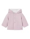Paz Rodriguez Hooded Textured Knit Jacket In Purple