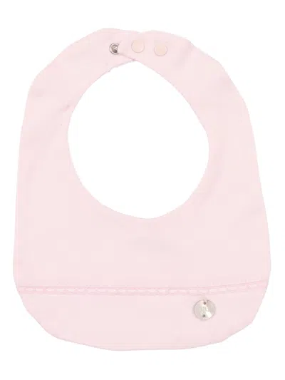 Paz Rodriguez Knit Newborn Baby Bib "interlock V26" In Pink