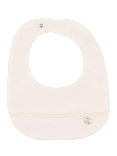 Paz Rodriguez Knit Newborn Baby Bib "interlock V26" In White