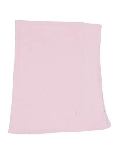 Paz Rodriguez Knit Newborn Blanket "esencial" In Pink