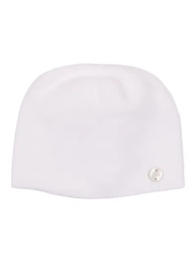 Paz Rodriguez Knit Newborn Hat "esencial" In White