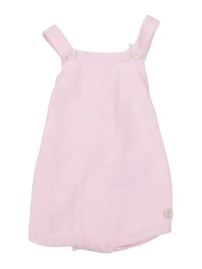 Paz Rodriguez Knit Newborn Romper "regalo V26" In Pink