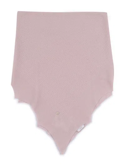 Paz Rodriguez Knit Newborn Shawl "essentia Oi 25-26" In Pink