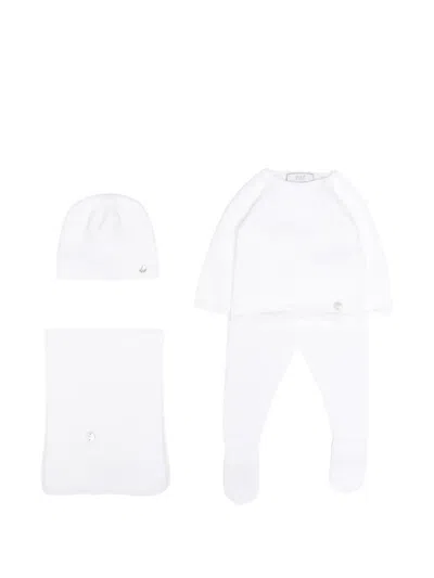 Paz Rodriguez Knitted Babygrow Set (set Of Four) In White