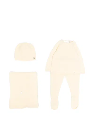 Paz Rodriguez Knitted Babygrow Set (set Of Four) In Yellow