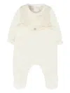 Paz Rodriguez Knitted-bib Ruffle Jumpsuit In White