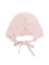 Paz Rodriguez Knitted Bow Hat In Pink