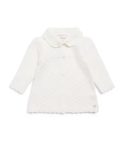Paz Rodriguez Kids'  Knitted Coat In White