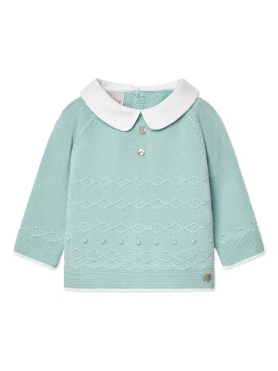 Paz Rodriguez Babies' Knitted Jumper In 绿色