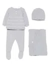 Paz Rodriguez Knitted Pajamas (set Of Three) In Gray