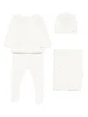 Paz Rodriguez Knitted Pajamas (set Of Three) In White