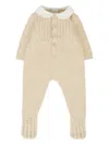 Paz Rodriguez Knitted Peter Pan-collar Pajamas In Neutral