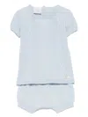 Paz Rodriguez Knitted Shorts Set In Blue