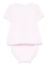 Paz Rodriguez Knitted Shorts Set In Pink