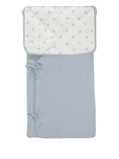 Paz Rodriguez Knitted Tie-detail Sleep Bag In Blue