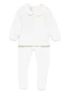 Paz Rodriguez Knitted Top And Trousers Set In White