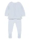 Paz Rodriguez Knitted Trousers Set In Blue
