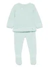 Paz Rodriguez Knitted Trousers Set In Green