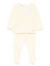 Paz Rodriguez Knitted Trousers Set In Yellow