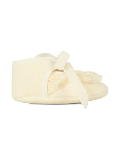 Paz Rodriguez Babies' Lace-bow Ballerina Shoes In Neutral
