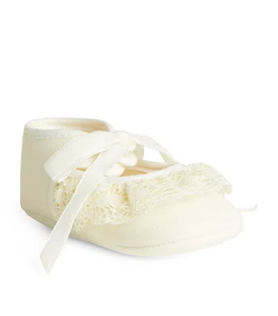 Paz Rodriguez Kids' Lace-detail Ceremony Booties In White