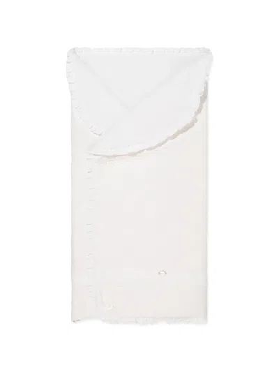 Paz Rodriguez Lace Ruffled Sleep Bag In White