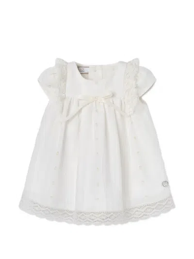 Paz Rodriguez Baby Girls Lace Trim Ceremony Dress In White