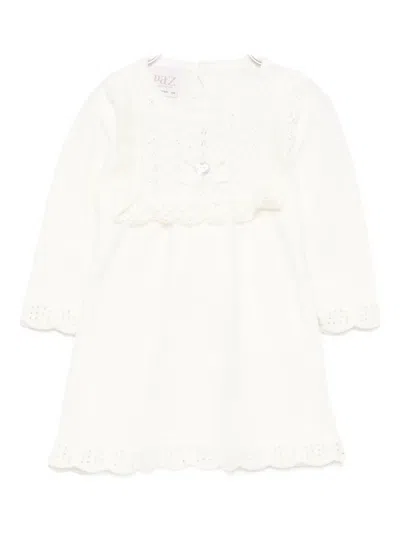 Paz Rodriguez Babies' Lace-trimmed Dress In White