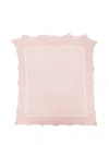 Paz Rodriguez Lace-trimmed Knitted Blanket In Pink