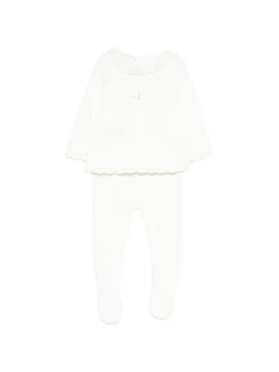 Paz Rodriguez Babies' Lace Trousers Set In White