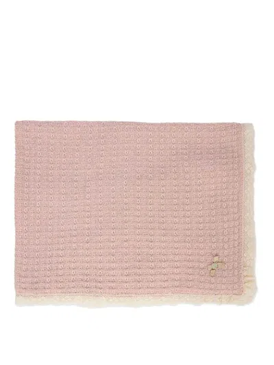 Paz Rodriguez Blanket With Relief Texture In Pink