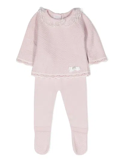 Paz Rodriguez Babies' Mecer Cotton Leggings Set In 粉色