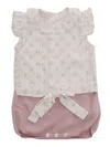 Paz Rodriguez Mecer Pink Romper In White