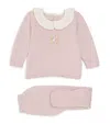 Paz Rodriguez Merino Wool Sweater And Leggings Set In Pink