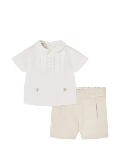 Paz Rodriguez Babies' Nectar Shorts Set In White
