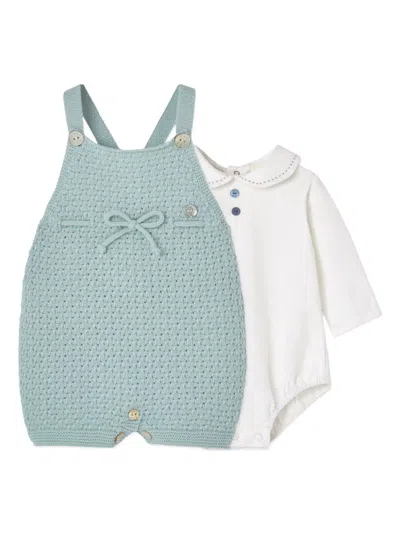 Paz Rodriguez Babies' Nightingale Romper Set In Green