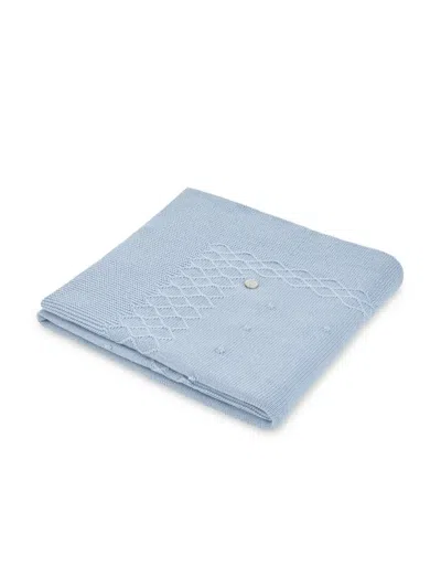 Paz Rodriguez Organic-cotton Blanket In ブルー