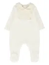 Paz Rodriguez Peter Pan Collar Babygrow In White