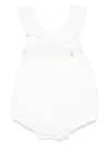 Paz Rodriguez Point D'esprit Bodysuit In White