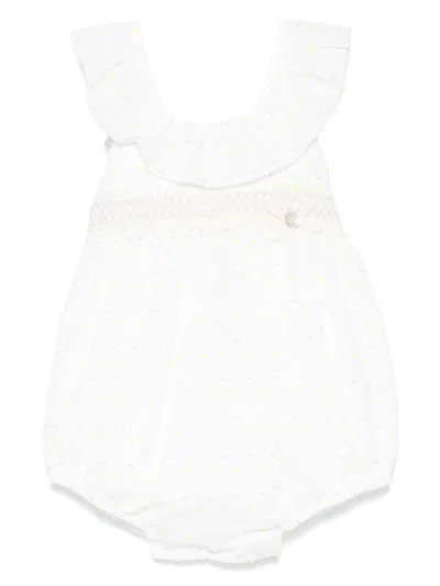 Paz Rodriguez Babies' Point D'esprit Bodysuit In White