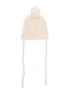 Paz Rodriguez Pompom Knitted Beanie In Neutrals