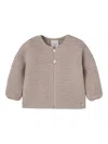 Paz Rodriguez Ribbed Button Cardigan In Neutral