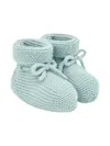 Paz Rodriguez Ribbed Crib Shoes In Green
