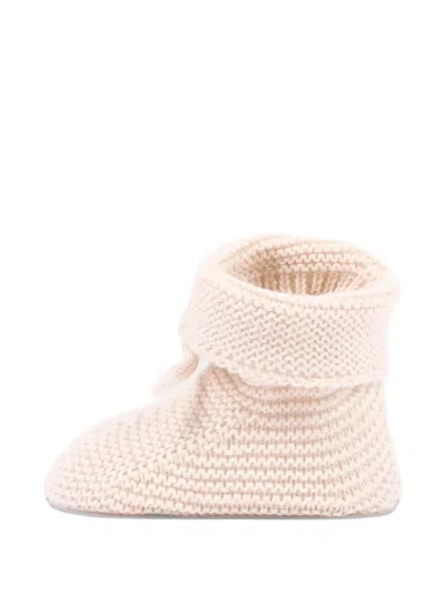 Paz Rodriguez Babies' Rolled-edge Tie Slippers In Neutral