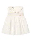 Paz Rodriguez Girls Cotton Dress In Neutrals